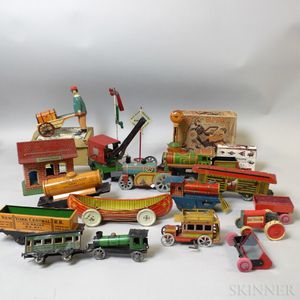 Group of Mostly Lithographed Tin Toys