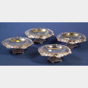 Set of Four Tiffany & Co. Silver Soldered Tazzae