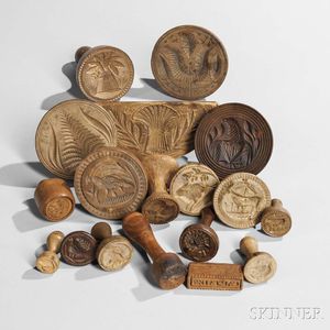 Twenty Turned and Carved Butter Stamps