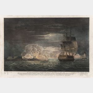 John William Edy (Danish, 1760-1820),After Thomas Whitcombe (British, 1763–1824),Two Prints: The Cutting of the Spanish (late his Maj