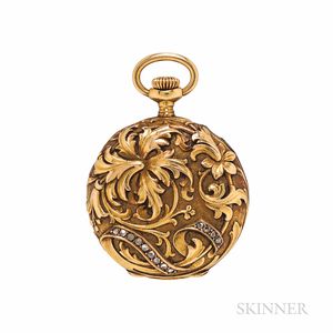 Art Nouveau Vacheron & Constantin 18kt Gold and Diamond Hunting-case Pocket Watch
