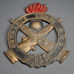 Ordnance Corps Brass Plaque