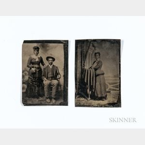 Two Tintypes Depicting African Americans