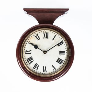 English Double Dial Fusee Gallery Clock