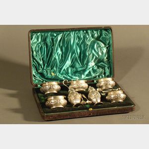 Cased Victorian Silver Salt and Pepper Suite