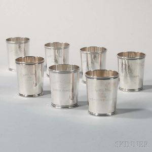 Seven Sterling Silver Trophy Julep Cups