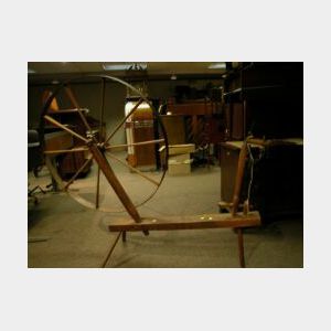 Wooden Spinning Wheel.