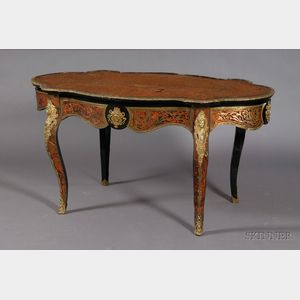 Louis XIV Style "Boullework" Brass and Tortoiseshell Center Table