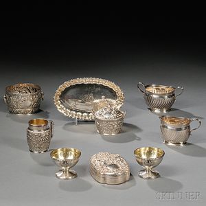 Nine Pieces of American Silver Hollowware
