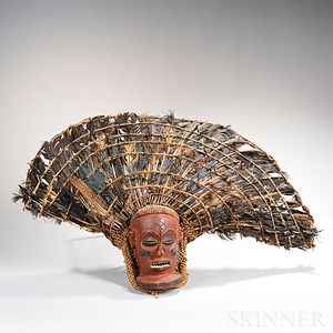 Chokwe Carved Wood Mask