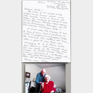 Lee, Harper (1926-2016) Autograph Letter Signed and Photograph, 8 August 2006.