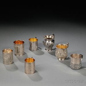 Seven American Sterling Silver Mugs