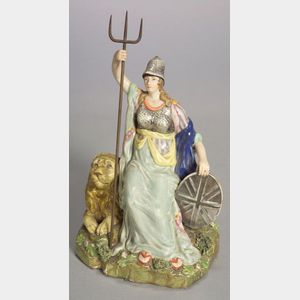 Wood & Caldwell Pearlware Figure of Britannia