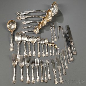 Assembled Whiting Imperial Queen Pattern Sterling Silver Flatware Service
