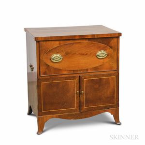 Federal-style Inlaid Mahogany Commode Nightstand