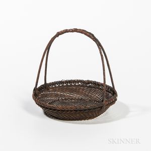 Small Woven Basket by Hayakawa Shokosai I (1815-1897)
