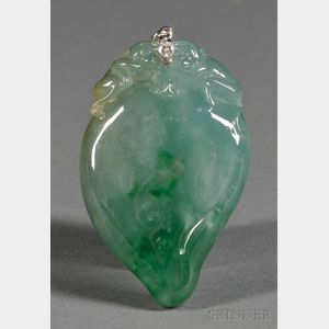 Jade Pendant with Diamonds