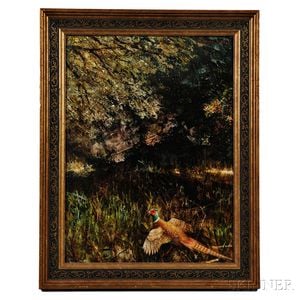 Harry Lane (American, 1891-1973) Pheasant in an Autumn Wood