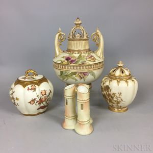 Four Mostly Royal Worcester Ceramic Items
