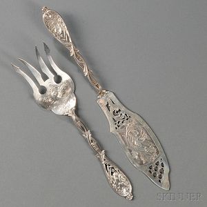 Set of French .950 Silver Fish Servers