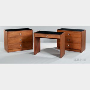 Two Mid-Century Chests of Drawers and a Vanity/Desk
