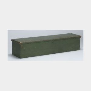 Green Painted Wooden Chart Box