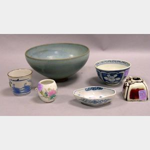 Six Asian Porcelain Tableware Items.