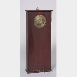 Mahogany Cased "Coffin" Wall Clock