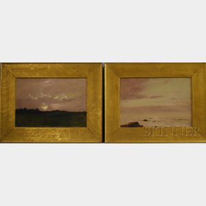 Lockwood de Forest (American, 1850-1932) Two Framed Paintings: Landscape
