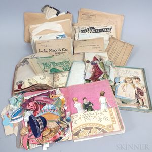 Large Group of Lithographed Paper Dolls and Related Ephemera