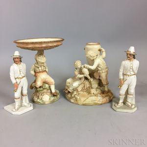 Four Royal Worcester Ceramic Figural Items