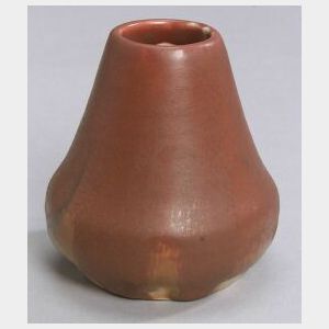Small Hampshire Pottery Red Vase