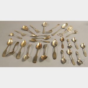 Nineteen Assorted Mostly Connecticut Coin Silver Spoons