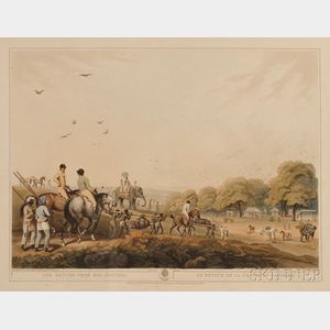 William-Samuel Howitt (British, fl. 1765-1822) After Thomas (Capt.) Williamson, Three Engravings of Oriental Field Sports: The Return f
