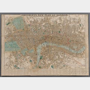 London. George Frederick Cruchley (1796-1880) Cruchley's New Plan of London