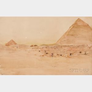 Henry Bacon (American, 1839-1912) The Pyramids at Giza