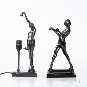 Frankart Figural Table Lamp and a Frankart Sculpture