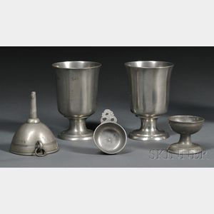 Five Pewter Items
