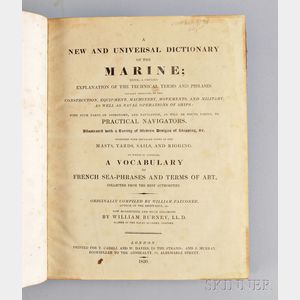 Falconer, William (1732-1769),A New and Universal Dictionary of the Marine