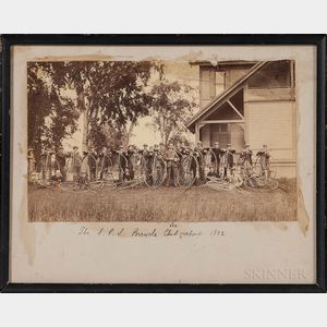 Photograph of the Saint Paul's School Bicycle Club, 1882