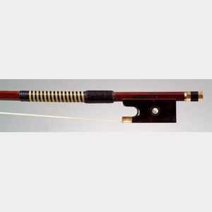 Gold and Tortoiseshell Mounted Violin Bow, William Salchow