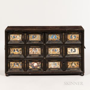 Reverse-painted Spanish Colonial Chest