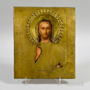 Framed Russian Icon Depicting Christ