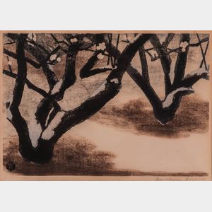 Masaharu Aoyama (Japanese, 1893-1969) White Plum