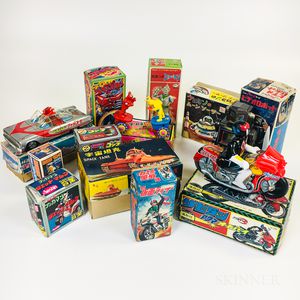 Ten Japanese Boxed Toys and Two Empty Boxes