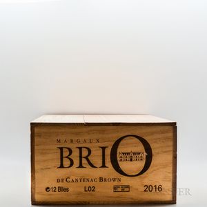 Brio de Cantenac Brown 2016, 12 bottles (owc)