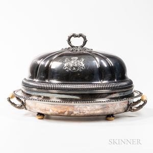 Old Sheffield Silver-plate Domed Platter