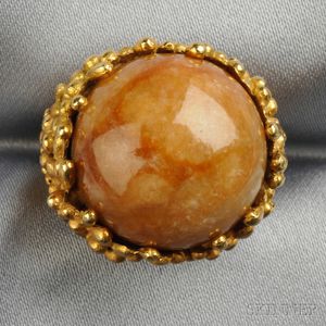 18kt Gold and Hardstone Ring