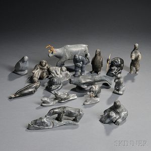 Fifteen Inuit Sculptures
