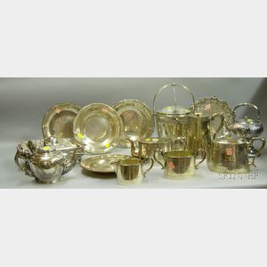 Fifteen Assorted Silver Plated Tableware Items
